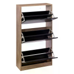 5five 3-drawer black oak-effect shoe cabinet