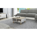 Cama MEBLE Cama LOTTA 60 coffee table white/ sonoma oak