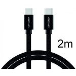 Swissten Textile Quick Charge 3.1 USB-C to USB-C 2m Black