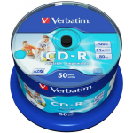 Verbatim CD-R 700MB Wide Printable-No ID Cake Box 50