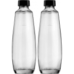 SodaStream SodaStream glass bottle DUO, 1 liter, pack of 2, jug (transparent/ blac