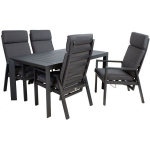 Evelekt Tomson Table and 4 Chairs Grey