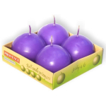 PROVENCE Candles Ball Violet 4pcs 5.5x5.5x5.5cm