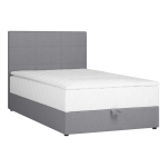 Evelekt Continental bed LEVI 120x200cm, with mattress, grey