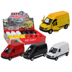LEAN Toys Delivery Car 1:32 Lights Sounds Red Black Yellow White