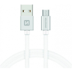 Swissten "Textile Micro USB 1.2M" Silver