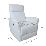 Evelekt Recliner armchair GERRY with manual mechanism, white