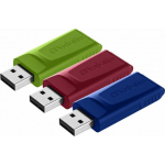 Verbatim 3x16 GB Slider USB 3.2 Blue/ Red/ Green