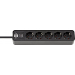 Brennenstuhl Ecolor Power Strip 5-fold Black