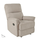Evelekt Recliner armchair GUSTAV with manual mechanism, taupe