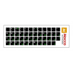 Mocco Keyboard stickers EN/ RU white/ green