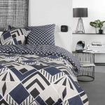 TODAY Bed Linen Set WINTER TIME Blue 240x220cm, 63x63cm