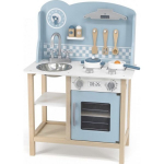Viga Viga Toys Kitchen with accessories silver and blue