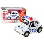 LEAN Toys Classic Police Car 1:38 Drive Lights Sounds White