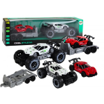 LEAN Toys Set: White Off-Road Car, Red Sports Car, Tow Truck