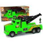 LEAN Toys Auto Tow Truck Roadside Assistance 1:10 Green Rope