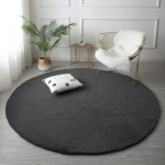 Strado Strado Rabbit Round Rug Strado 120x120 DeepGrey (Gray) universal