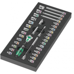 Wera Wera 9720 foam insert 8000 A Zyklop ratchet 1/ 4 set 1, 37 pieces, tool