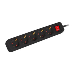 Lanberg Lanberg PS1-05F 5 socket power strip 3 m black (PS1-05F-0300-BK