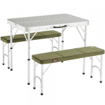 COLEMAN Pack-Away Table for 4 205584, camping set (aluminum/ green)