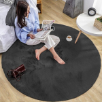 Strado Strado Rabbit Round Rug Strado 110x110 DeepGrey (Gray) universal