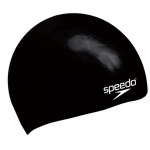 SPEEDO Plain Moulded silicon Jr cap, black