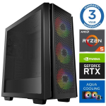 INTOP AQUA Ryzen 5 7600X 16GB DDR5 2SSD RTX3050 6GB W11Pro Black