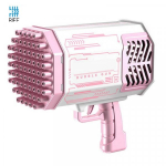 Riff Rocket Bazooka 88 hole Soap Bubble Gun Pink