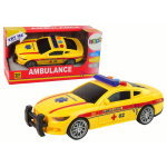 LEAN Toys Sports Car Ambulance Lights Sound Yellow