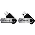 MediaRange 2x32GB MR911-2 USB 2.0 Black/ Silver