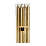 PROVENCE Table Candle Gold &Oslash;2.1x23.5cm 4pcs