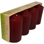 PROVENCE Candles Dark Red &Oslash;5x9cm 4pcs