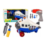 LEAN Toys Cartoon Airplane Twisting Wings DIY Blue