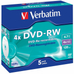 Verbatim DVD-RW 4.7GB 4x 5pcs