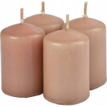 Homea Essential Pillar Candle Opium Scent Beige 4pcs