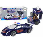LEAN Toys Robot Car Police Navy Blue 2in1 Transformation