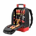 Wiha Wiha tool backpack electric set, tool set (black/ red, 27 pieces, with