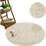 Strado Strado Shaggy Round Carpet 150x150 CreamBeige (Beige) unibody