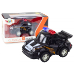 LEAN Toys Classic Police Car 1:38 Drive Lights Sounds Black
