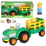 LEAN Toys Farm Tractor For Toddlers Tractor Animals Farmer Lights Sounds