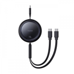 Baseus Retractable Bright Mirror Series USB-C - USB-C x2 100W 1m Black
