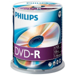 Philips DVD-R 4.7GB x16 Cake Box 100