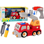 LEAN Toys Cartoon Boom Truck To Disassemble DIY Red