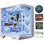 MDATA GAMING ArcticX Pro Ryzen 7 7800X3D 32GB 2TB SSD 1TB HDD RTX 5070Ti Win11