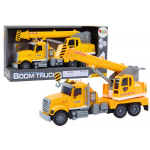 LEAN Toys Truck Yellow Crane With Friction Drive Light and Sound Effects