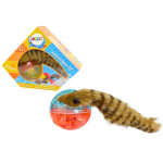 LEAN Toys _7055902 Ball with Fluffy Ferret Tail Interactive Bath Toy