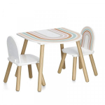 ZELLER SET FOR KIDS RB 2CHAIRS/ DESK WHI WOOD CO