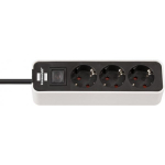 Brennenstuhl Ecolor Power Strip 3-fold White/ Black