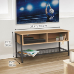 Barkan C10040MLO TV Cabinet with Metal Mesh Shelf, 100x50x40