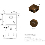 Reginox Miami 40x40 Coopper
